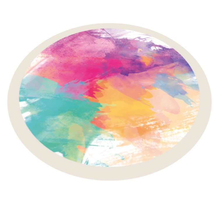 Abstraktna barvita oblika moderna preproga - TenStickers