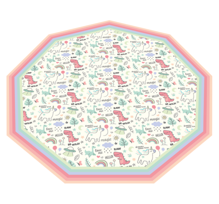 Igriv motiv abecede Otroške vinilna preproga - TenStickers