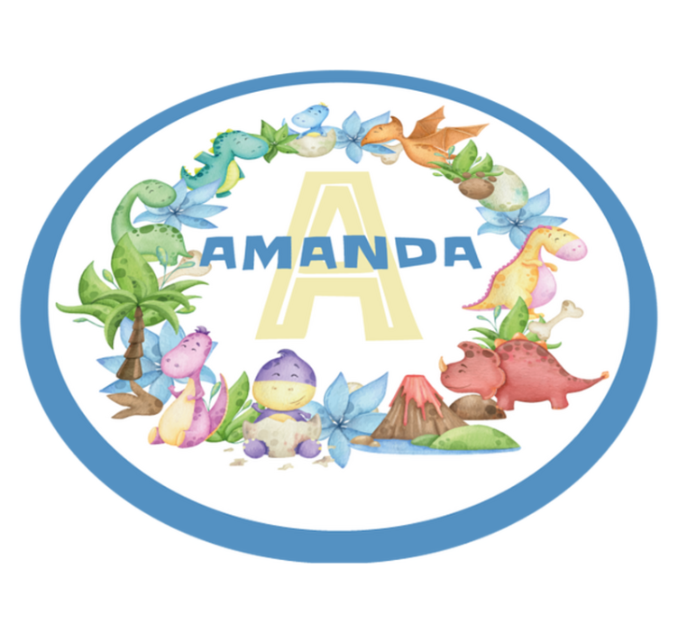 Dinozavri z osebno preprogo - TenStickers