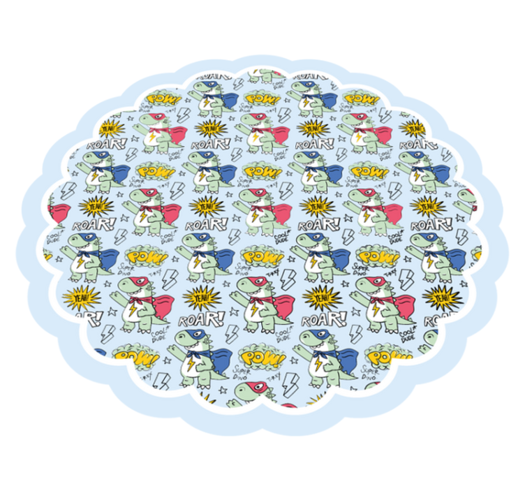 Superjunaki dinosi Otroške vinilna preproga - TenStickers