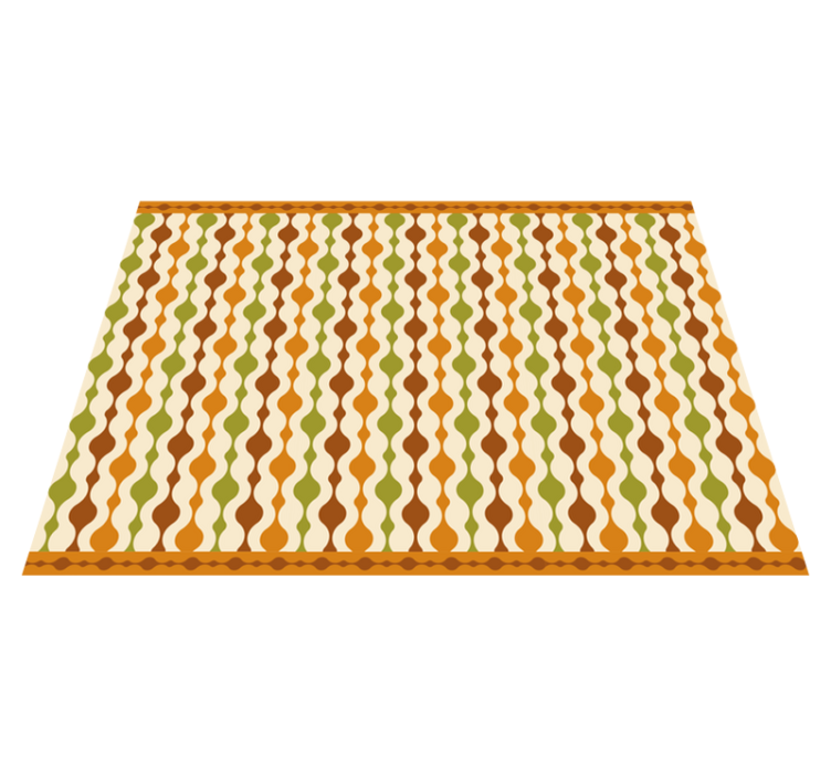 Oblikovanje valovitih linij Vinilna preproga s črtami - TenStickers