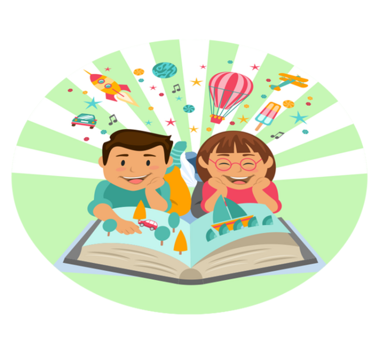 Domiselno branje Otroške vinilna preproga - TenStickers