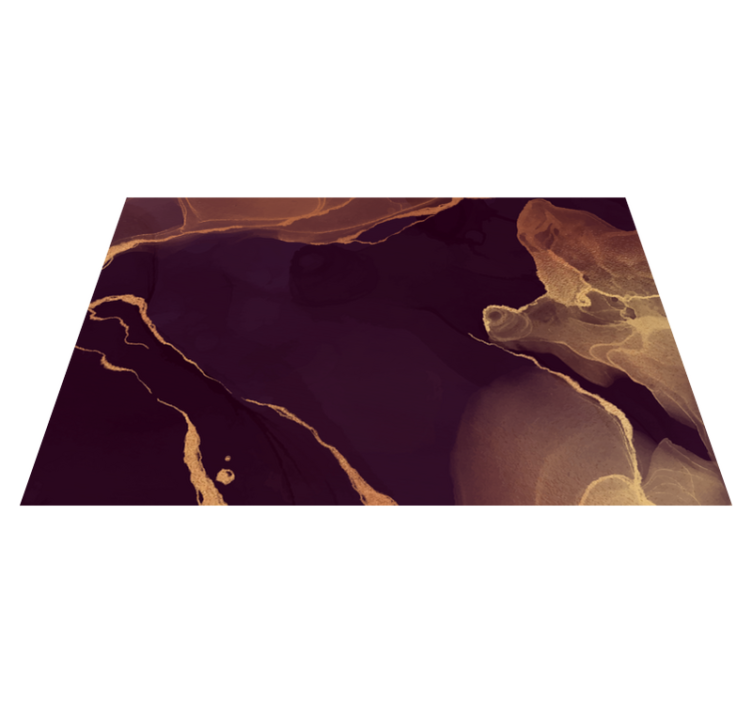 Zlata abstraktna vinil preproga za domačo pisarno - TenStickers