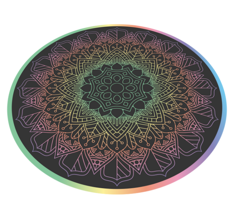 Mandala meditacija Vinilna preproga mandala - TenStickers
