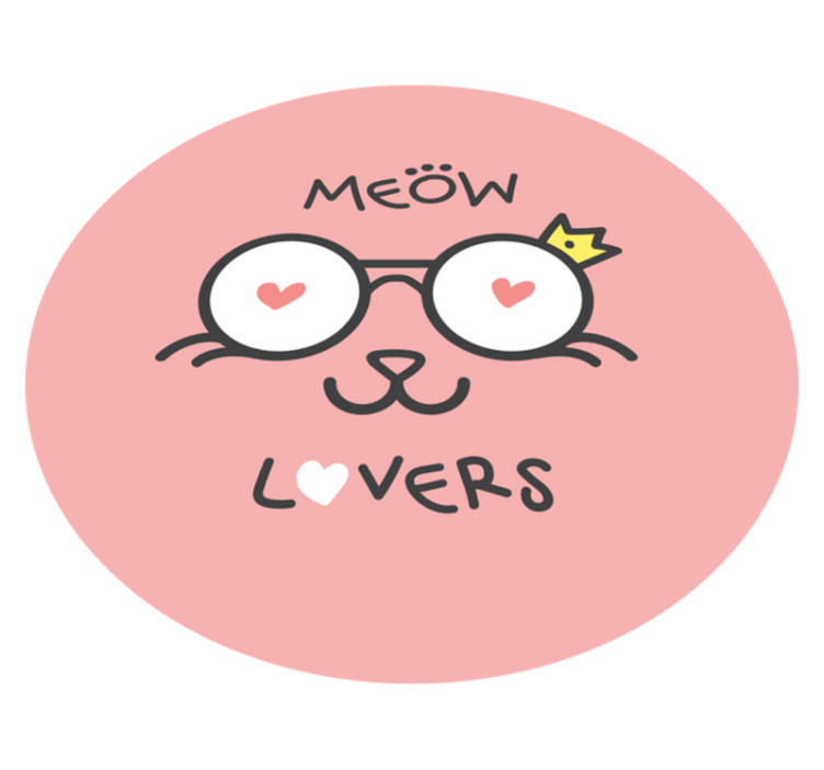 Grafika ljubitelja mačk Otroške vinilna preproga - TenStickers