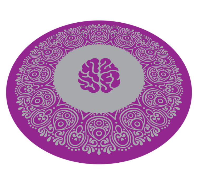 Oblikovanje možganov mandala Vinilna preproga mandala - TenStickers