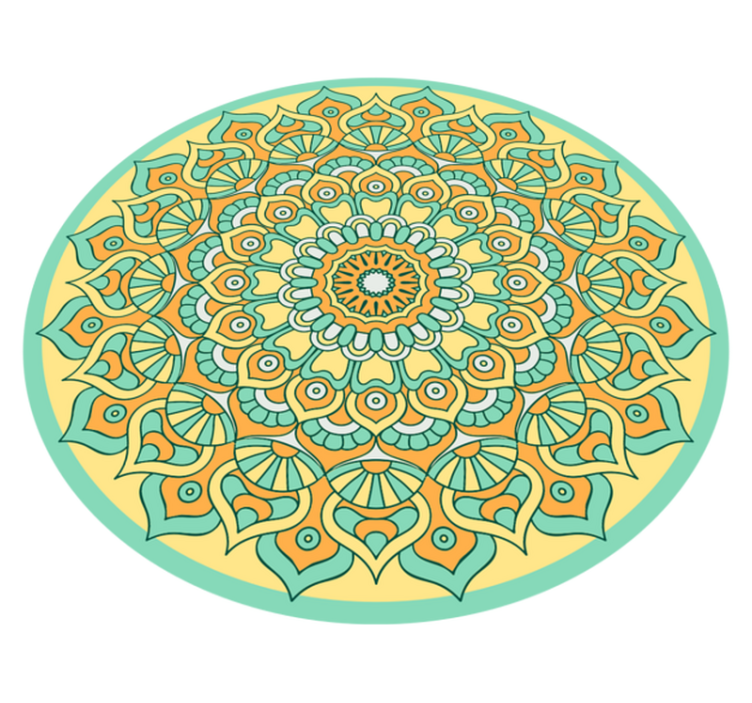 Mandala okrogle oblike Vinilna preproga mandala - TenStickers