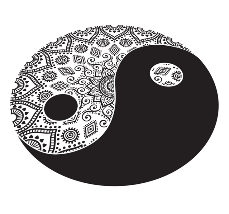 Mandala yin yang mandala vinil preproga - TenStickers