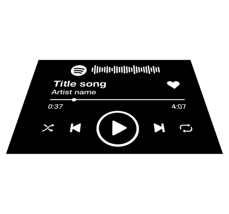 Spotify text personalizirana mat - TenStickers