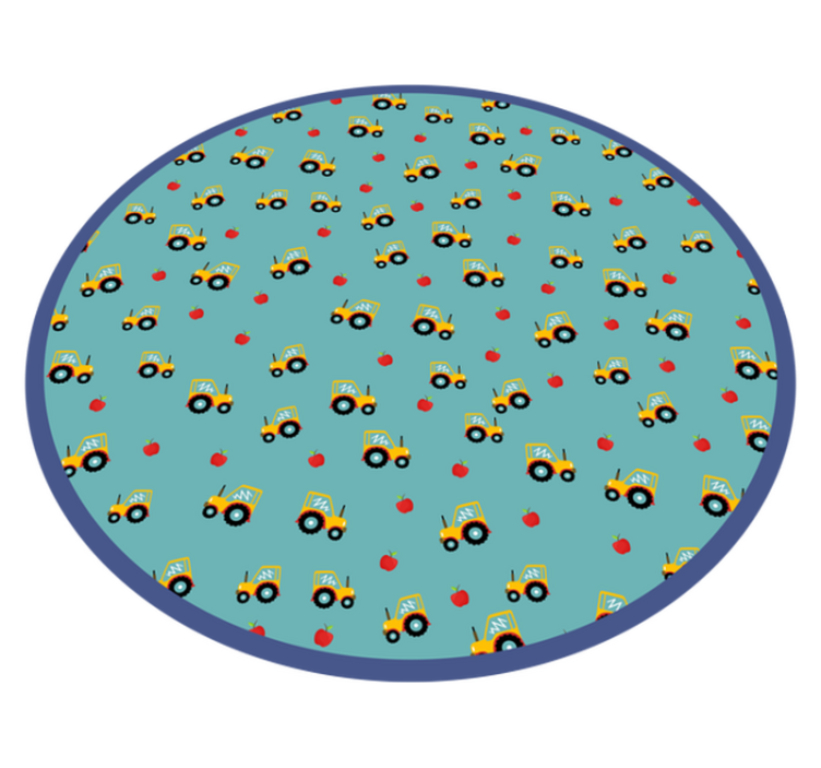 Igriv motiv traktorja Otroške vinilna preproga - TenStickers