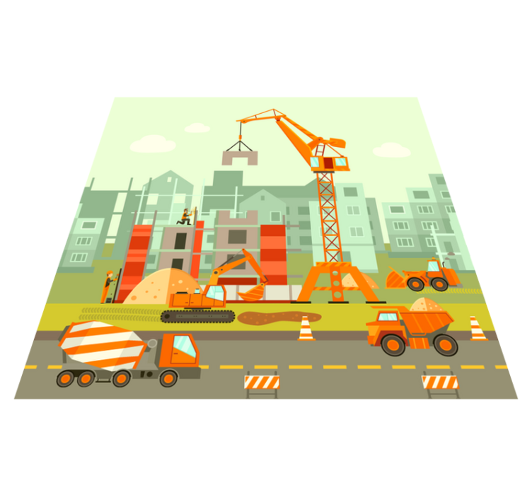 Gradbeno igrišče Otroške vinilna preproga - TenStickers