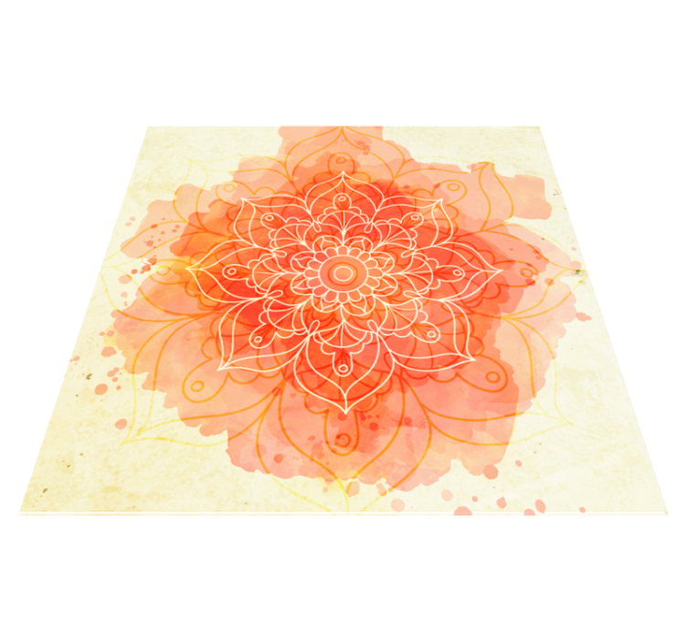 Cvetenje mandale Vinilna preproga mandala - TenStickers