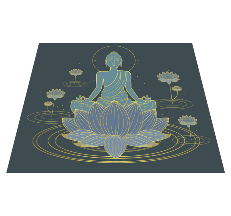 Meditativni buda Vinilna preproga mandala - TenStickers