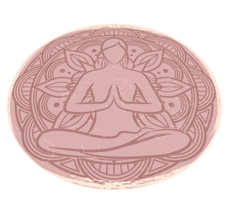 Lotus meditacija figura cvetlična preproga - TenStickers