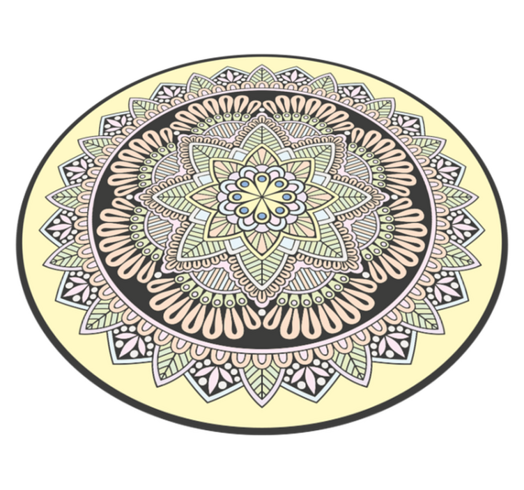 Complex circular motif vinilna preproga mandala - TenStickers