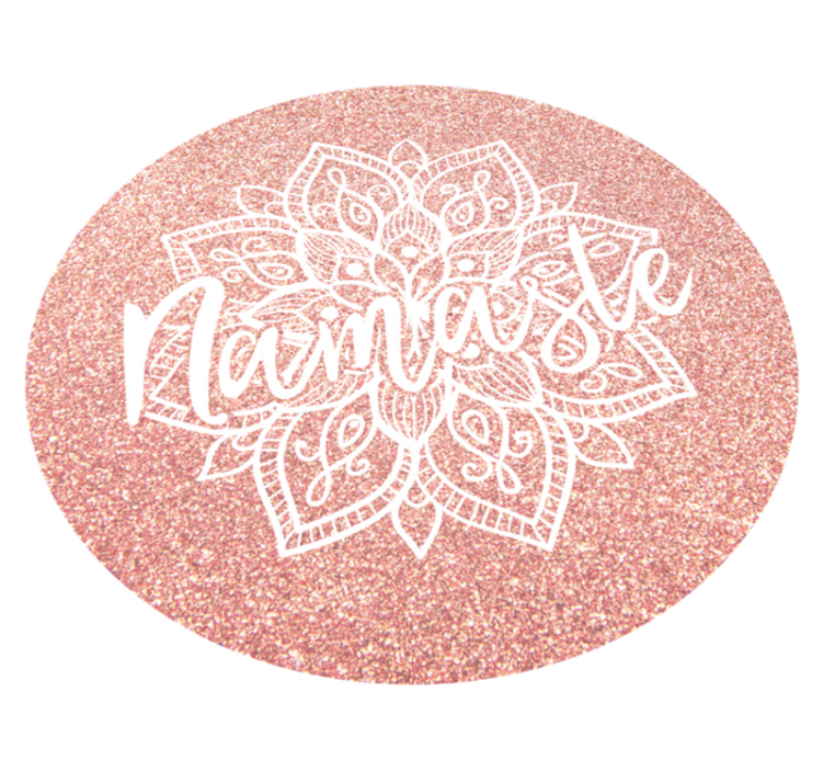 Roza namaste mandala vinil preproga - TenStickers