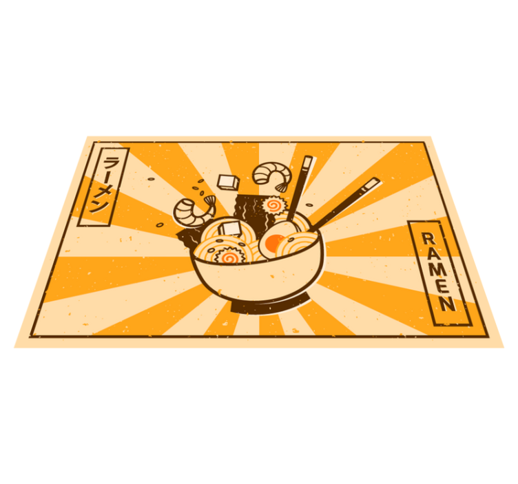 Ilustracija ramen Vinilna preproga za kuhinjo - TenStickers