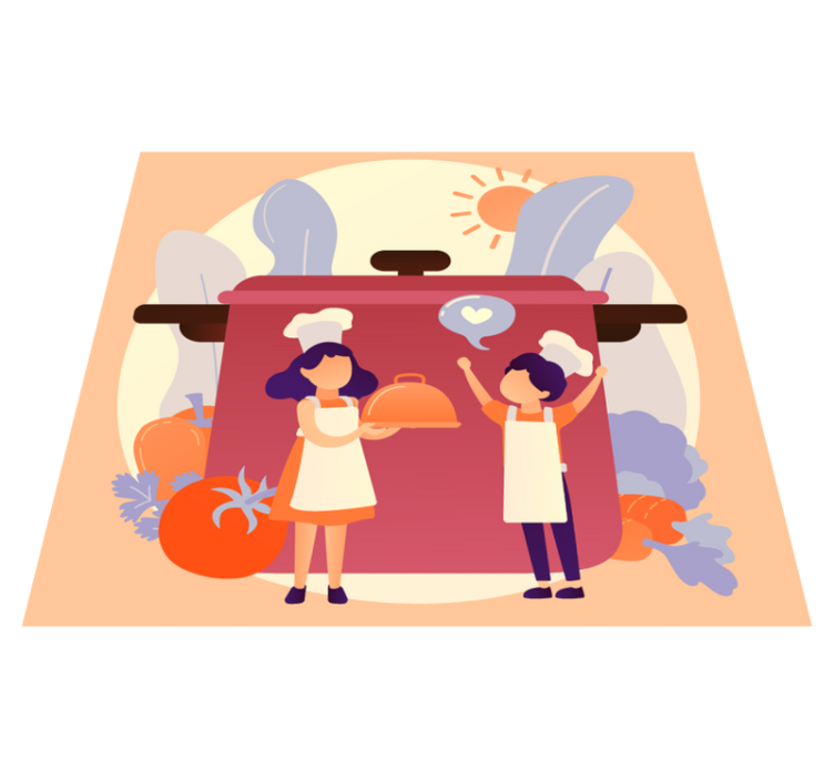 Kulinarični liki Otroške vinilna preproga - TenStickers