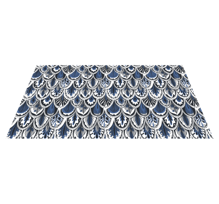 Vzorec pavjega repa Vinilna talna obloga v imitaciji ploščic - TenStickers