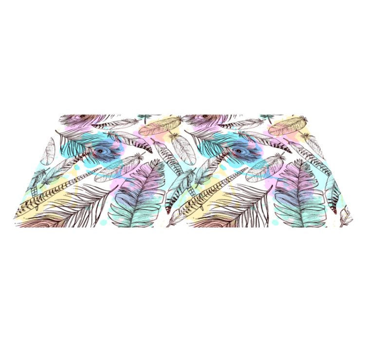 Motiv perja cvetlična vinilna preproga - TenStickers