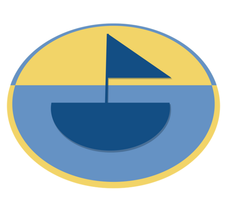 čoln in plaža narava preproga - TenStickers