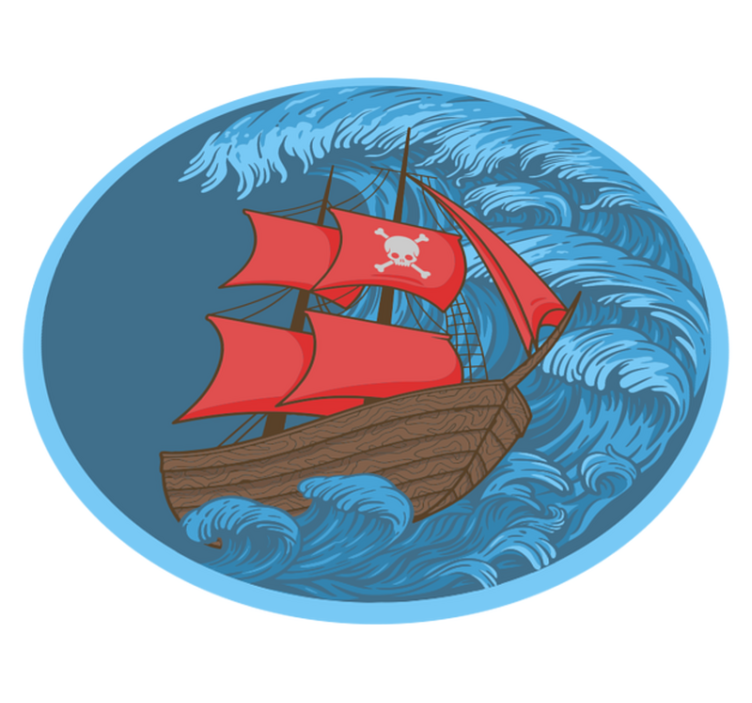 Piratska ladja otroška vinil preproga - TenStickers