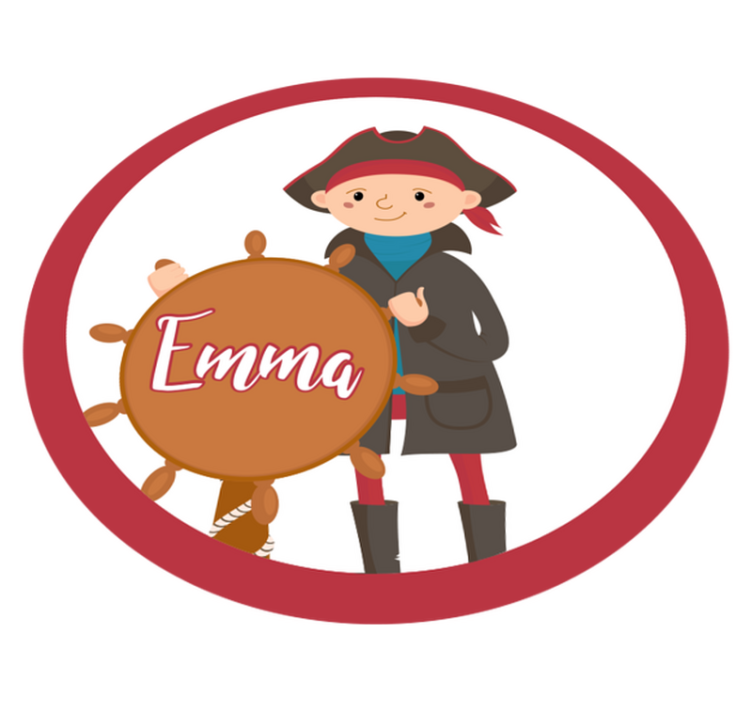 Pirat prilagodljiv Vinilna preproga z imeni - TenStickers