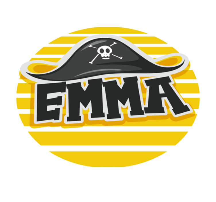 Piratsko tematiko Vinilna preproga z imeni - TenStickers