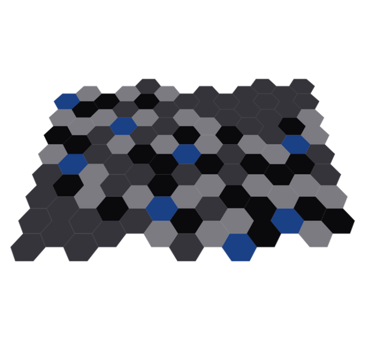 Vinilne preproge z geometrijskimi vzorci Šestkotni odtenki - TenStickers