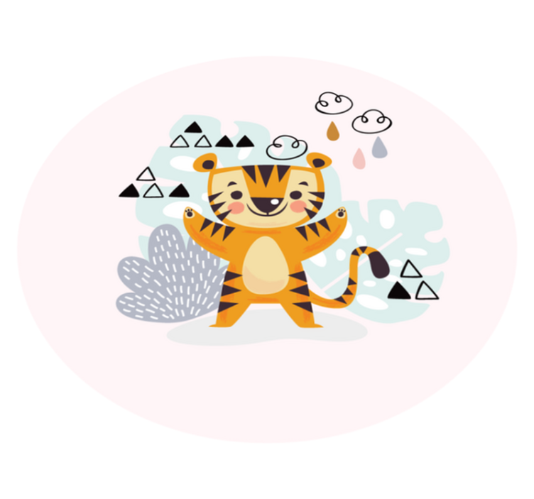 Risba vinil podstavki tiger kids - TenStickers