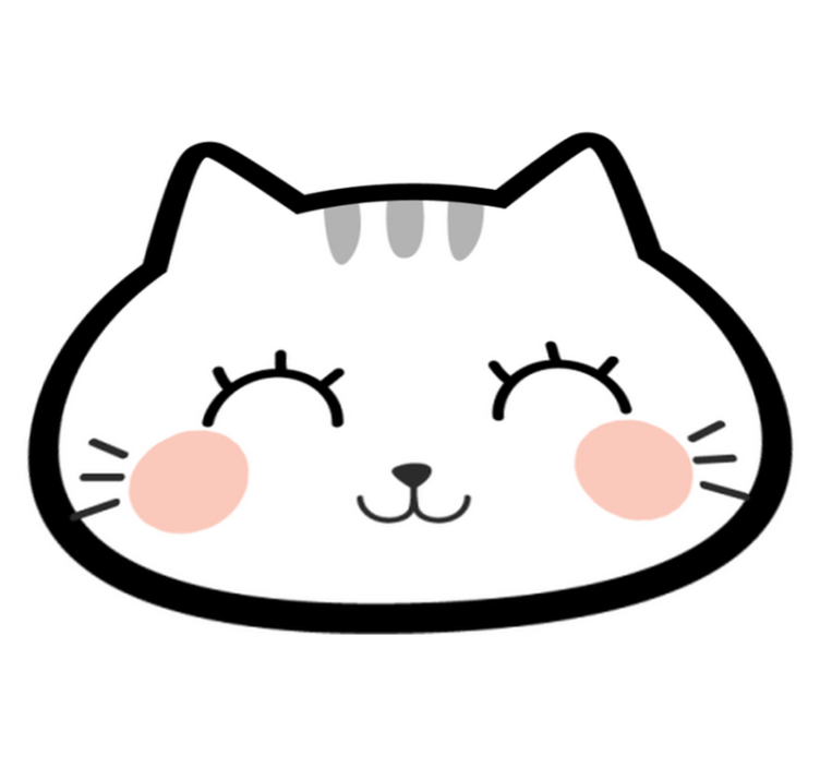 Oblika mačjega obraza Vinilna preproga za dojenčke - TenStickers