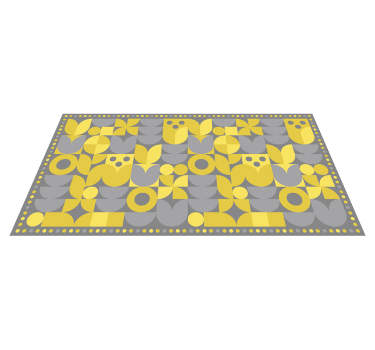 Yellow geometric pattern vinilne preproge - TenStickers