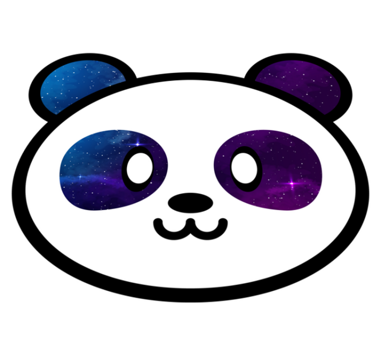 Anime galaxy panda živalska preproga - TenStickers
