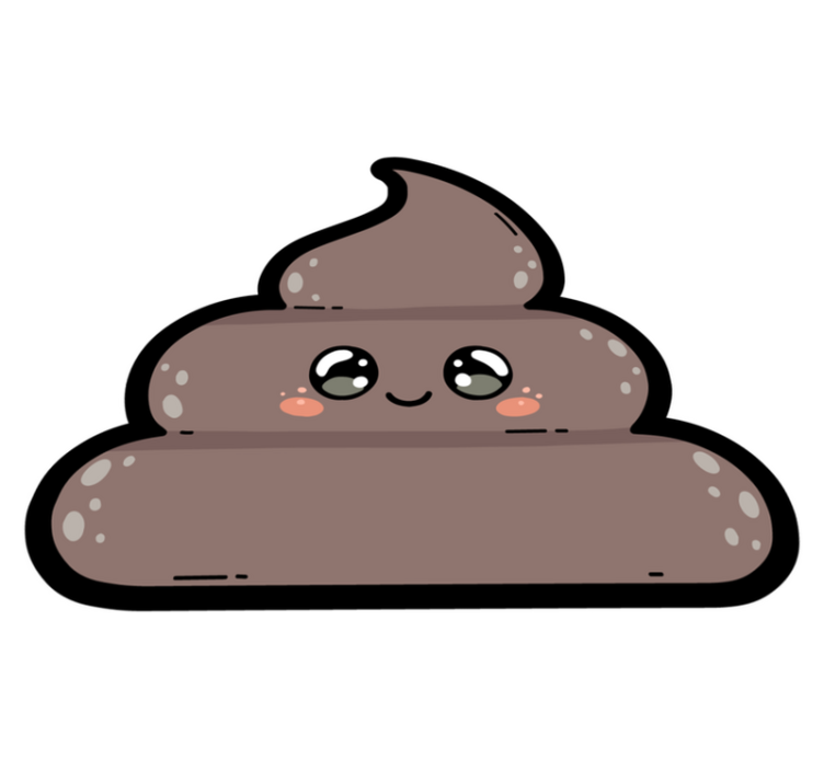 Anime poo emoji teen vinil preproga - TenStickers