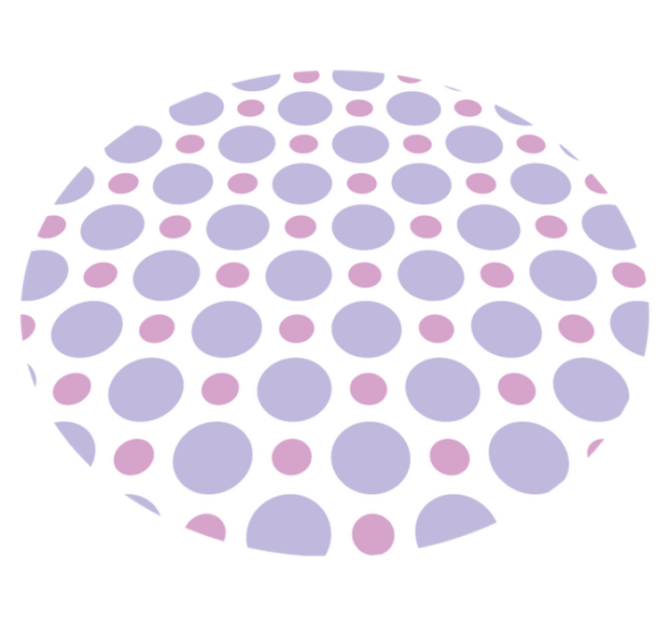 Krožni pikčasti vzorec Vinilna preproga s črtami - TenStickers