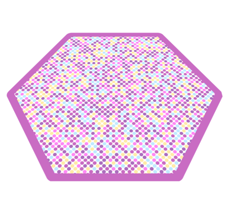 Otroški polka dot krog geometrijske preproge - TenStickers