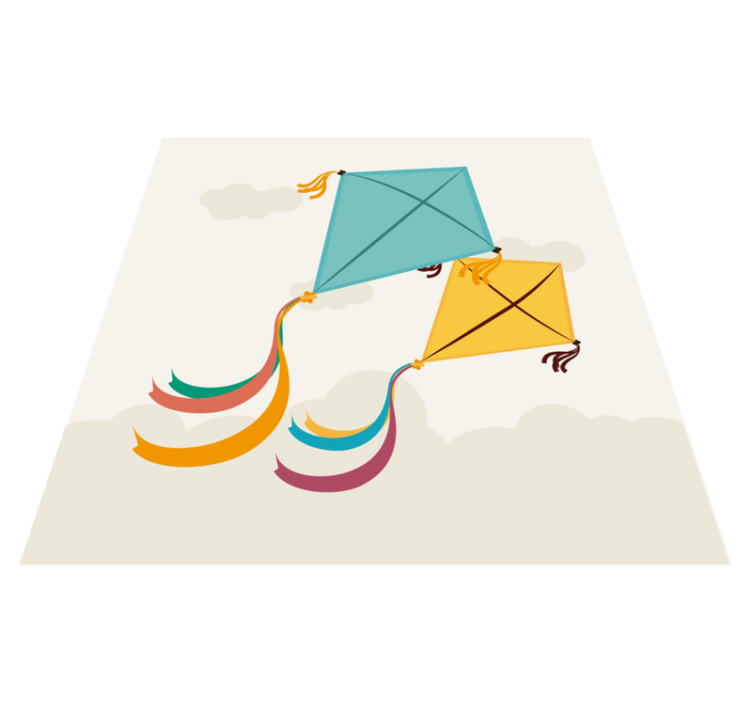 Zmaj in oblački otroška igralna podloga - TenStickers