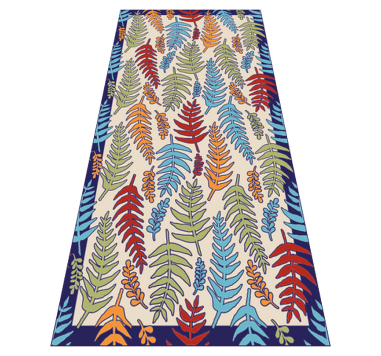 Botanične proge cvetlična vinilna preproga - TenStickers