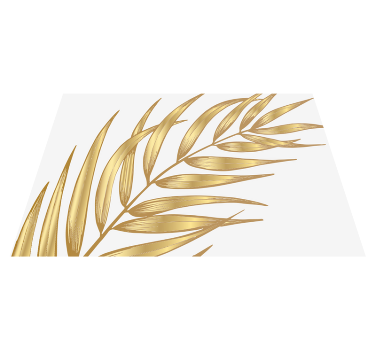 Vzorec zlatega listja cvetlična vinilna preproga - TenStickers