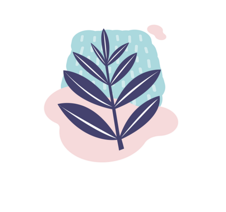 Akvarelna dežna rastlina Naravne vinilnea preproga - TenStickers