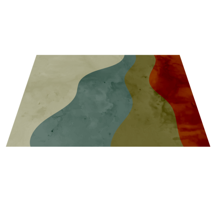 Abstraktni valovni vzorci Vinilna preproga za dnevno sobo - TenStickers