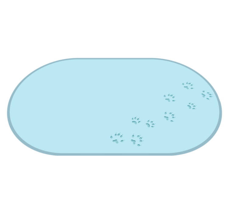 Sledi odtisa šape Tepih z živalskim potiskom - TenStickers