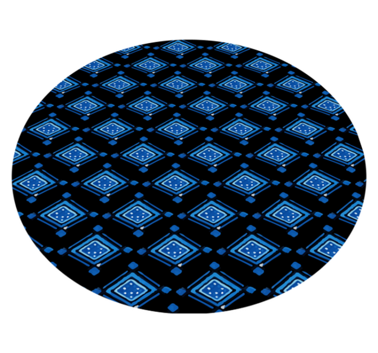 Blue diamond pattern vinilne preproge z vzorci - TenStickers