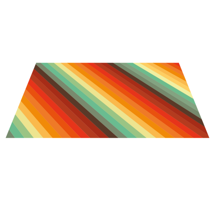 Retro barve proge vinil preproga - TenStickers