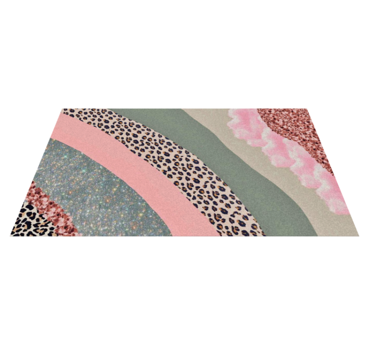 Večplastni barvni valovi Vinilne preproge za spalnico - TenStickers