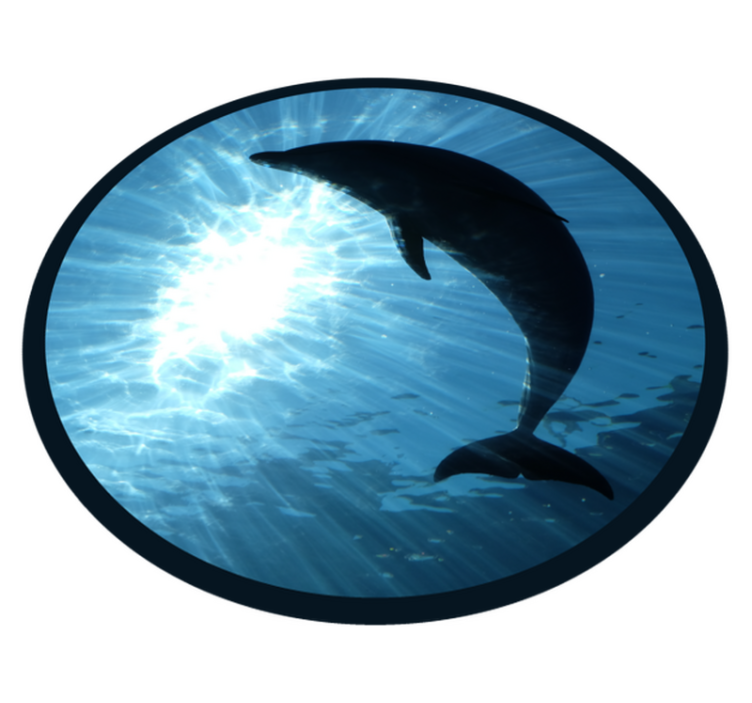 Preproga delfin silhueta - TenStickers