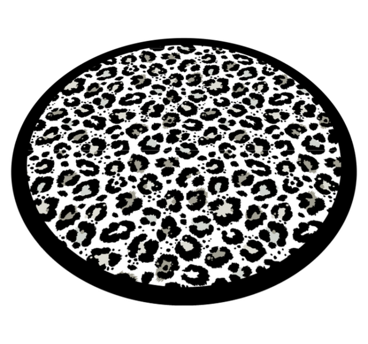 Leopard patterned round vinilni tepih z živalskim potiskom - TenStickers