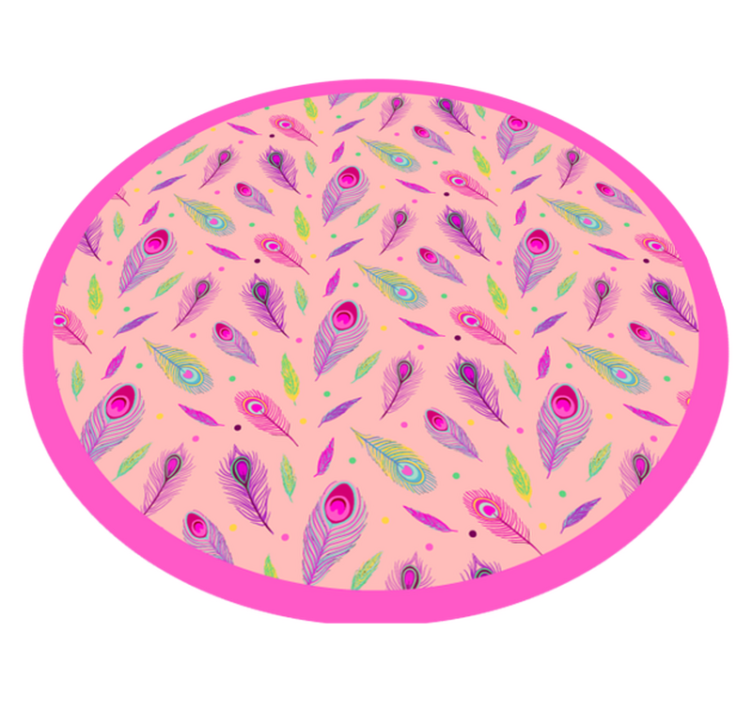 Pisan vzorec perja Naravne vinilnea preproga - TenStickers