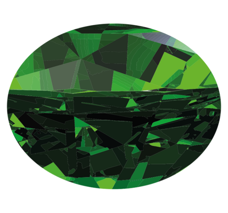 Geometrijske zelene fasete Vinilne talne obloge z teksturo - TenStickers