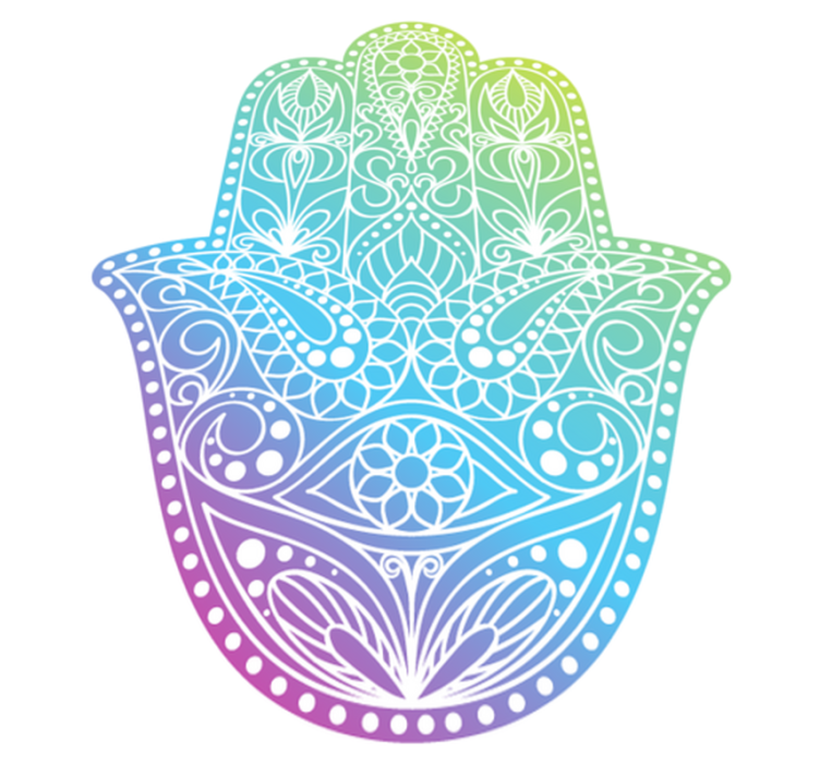 Fatimina gradientna roka Vinilna preproga mandala - TenStickers